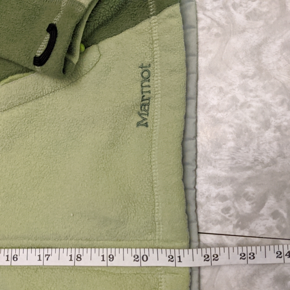 Marmot Two-Tone Green Polartec Fleece Zip Up Jacket - Picture 4 of 9